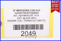 06-07 Mercedes W203 C350 ECU Engine Module Gear Shifter Ignition Switch Key A13