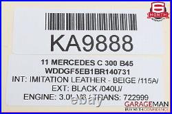 08-14 Mercedes W204 C250 C300 E550 Ignition Switch Control Module with Key Set OEM