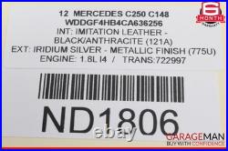 08-14 Mercedes W204 C250 C350 Ignition Switch Control Module withKey OEM