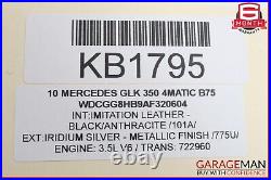 08-15 Mercedes X204 GLK350 C350 E550 Ignition Switch Control Module with Key OEM
