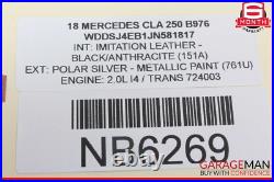 14-19 Mercedes W117 CLA250 Ignition Switch Control Module Unit with Key Set OEM