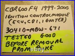 1999 2000 Cbr600f4 Ecu / CDI / Ignition Control Module 30410-mbw-671