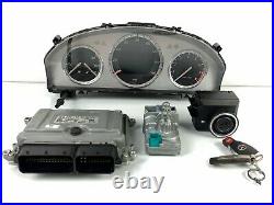 2008 08 Mercedes C350 W204 Key Lock Cylinder ECU Cluster Steering Brain Set