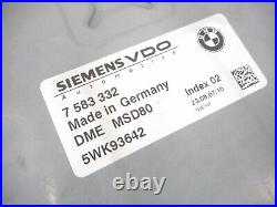 2008 BMW 535i Immobilizer Engine Body Ignition Control Module With Key OEM MSD80