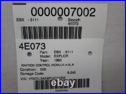 91 92 93 94 95 Ford Explorer 4.0L Ignition Control Module 91BB-12K072-BA EDIS6