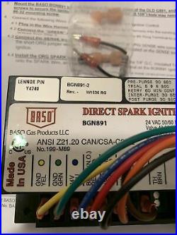 Baso BGN891-2 Direct Spark Ignition Control Module Y4749 Lennox Pulse