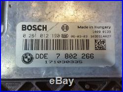 Bmw 5 Series E60 525d 05' Engine Ecu Key Lock Set 7802266 0281012190