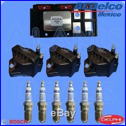 Delphi Ignition Control Module +3 ACDelco Ignition Coils + 6 4504 Spark Plugs