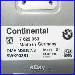 EngIne control UnIt BMW F01 760 I 7622963 7600484 5WK93351 ECU