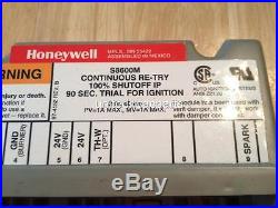 Honeywell S8600M Ignition Control Module Continuous Re-Try 100% Shut-Off