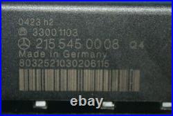 Mercedes 00-06 EZS-W220 S-Class E-Class Ignition Switch Module 2155450008 1D69J